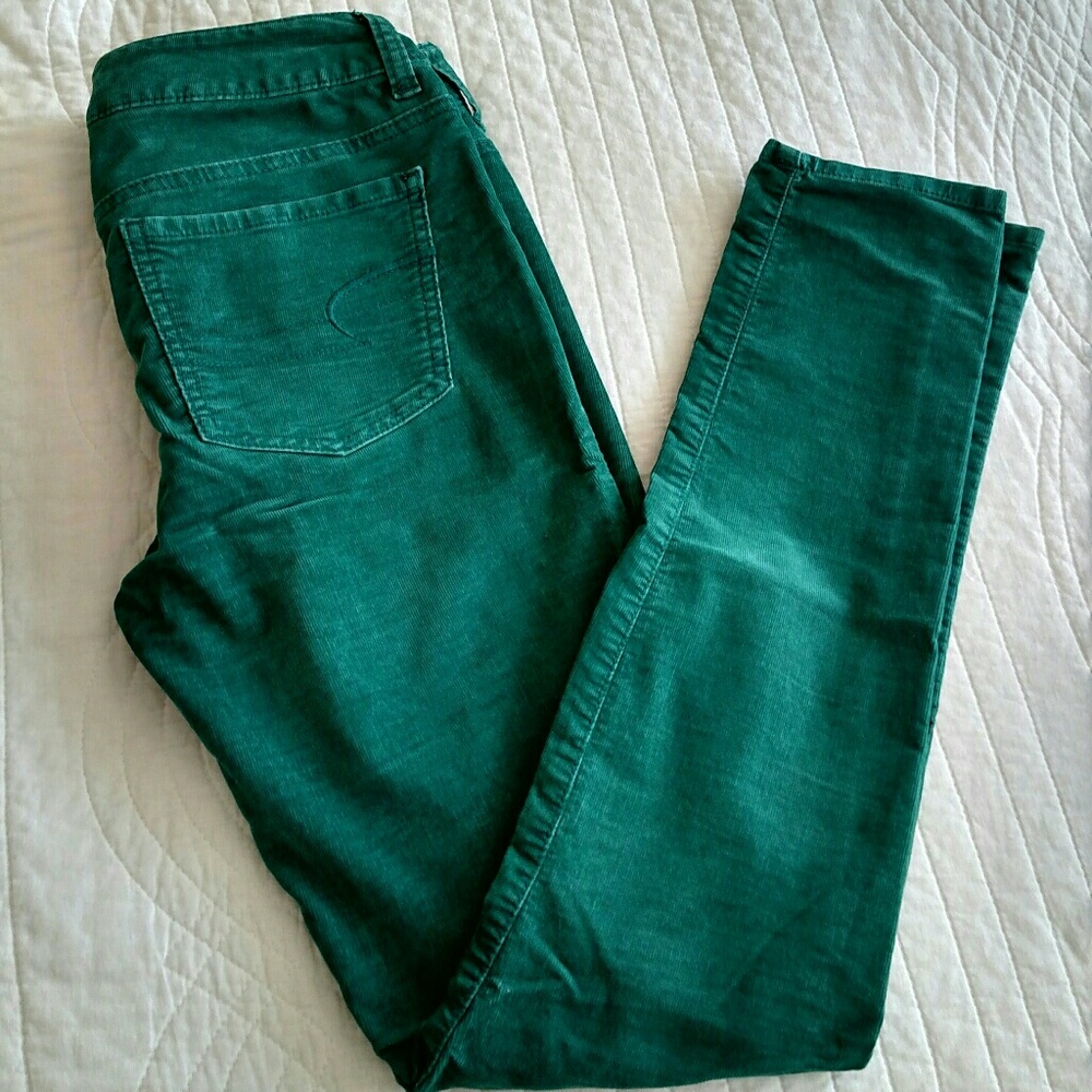 Green corduroy pants